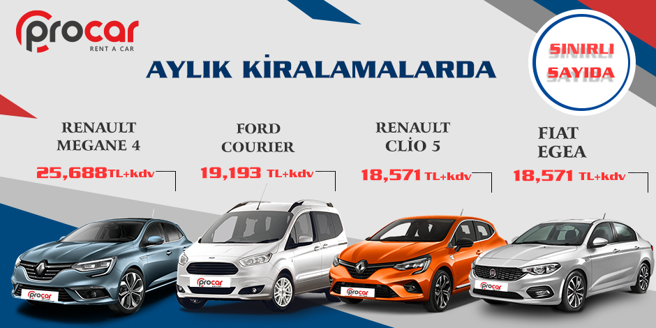 AYLIK KİRALAMALARDA AVANTAJLI FİYATLAR...!
